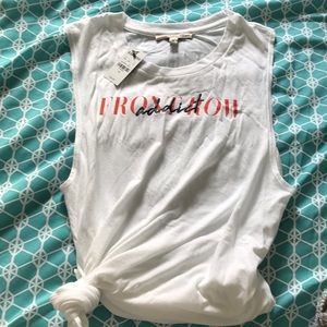 Extra small white express tank top.